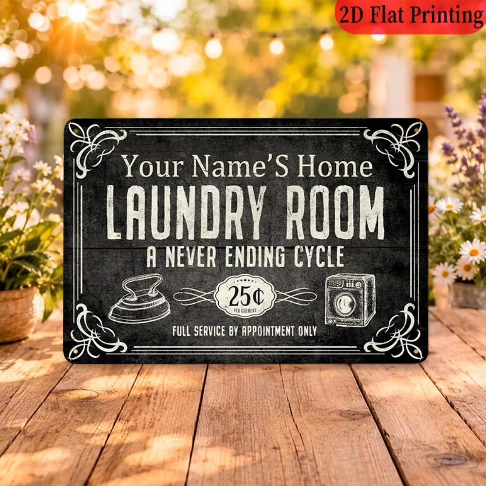 Home Decor Names - Custom Name Laundry Sign, Endless Cycle