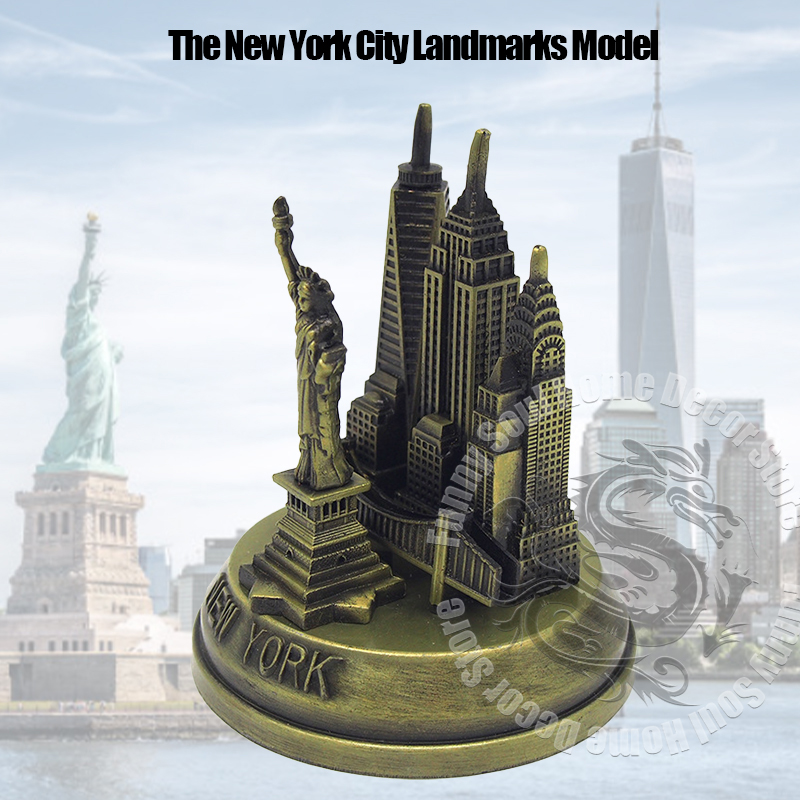 Home Decor New York - Metal American New York Landmarks Set