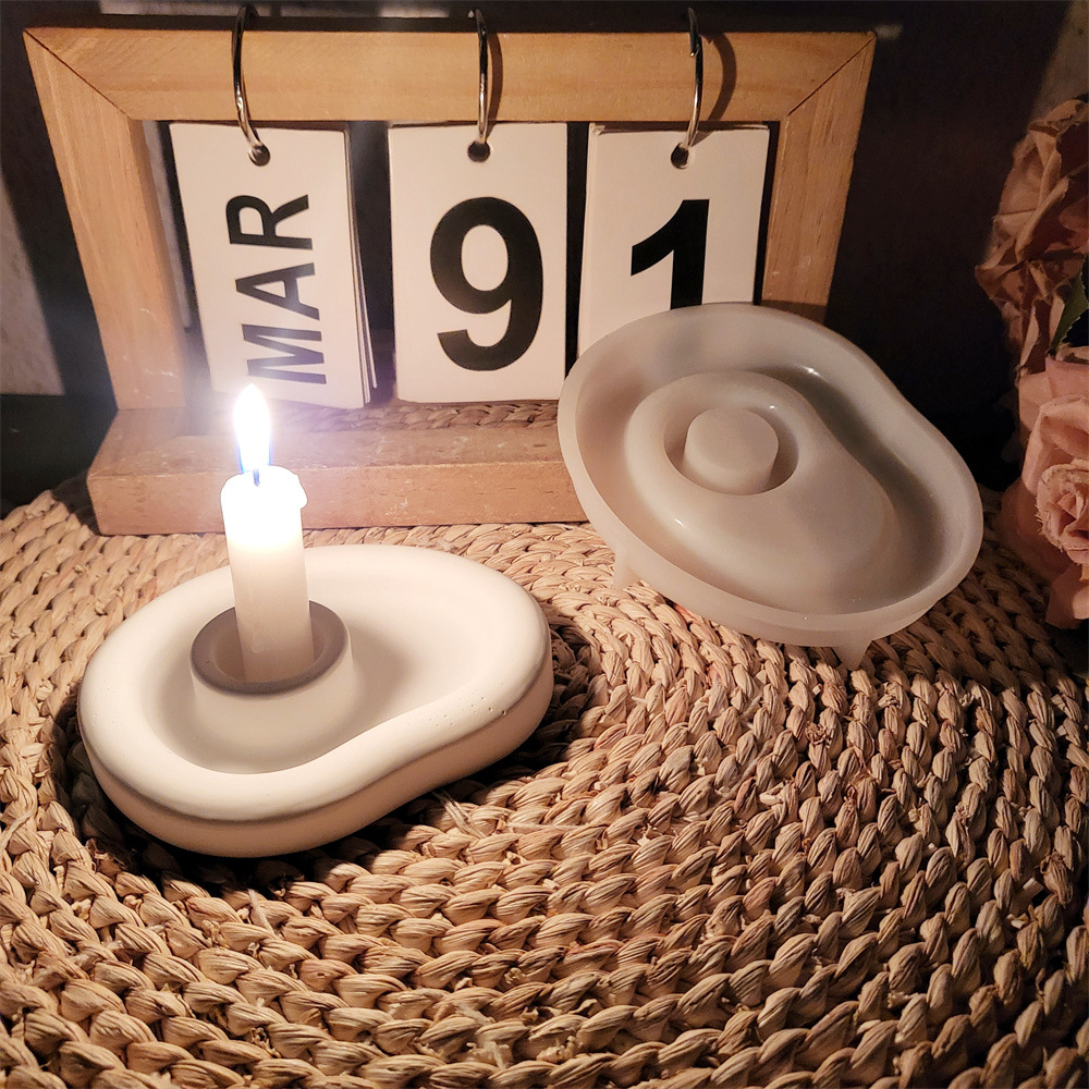 Home Decor Modern Organic - Organic Shape Candle Tray Silicone Mold