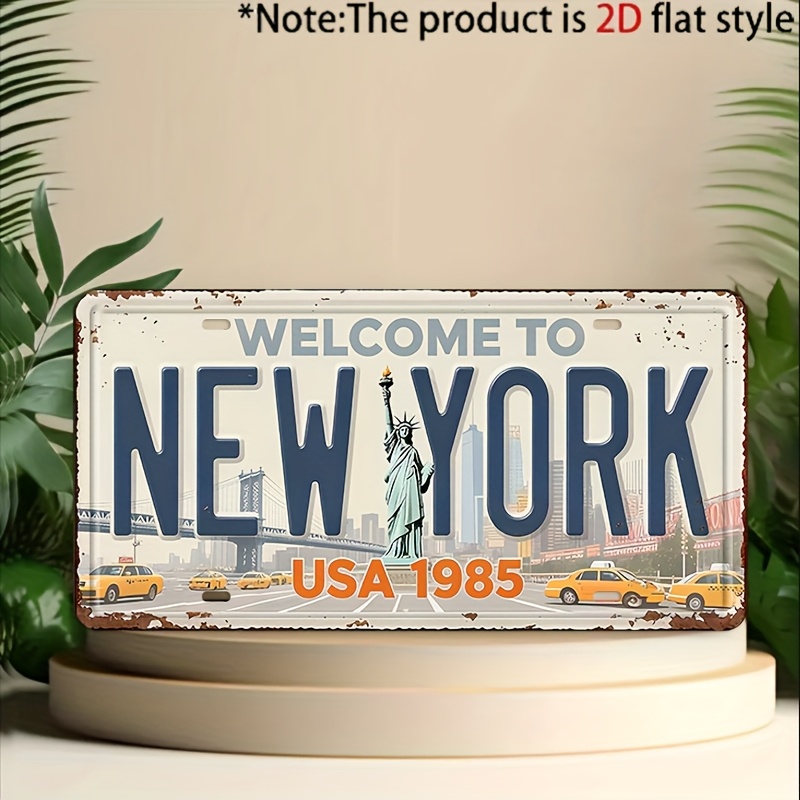 Home Decor New York - 2D Flat, 1pc 1pcs Vintage 1985