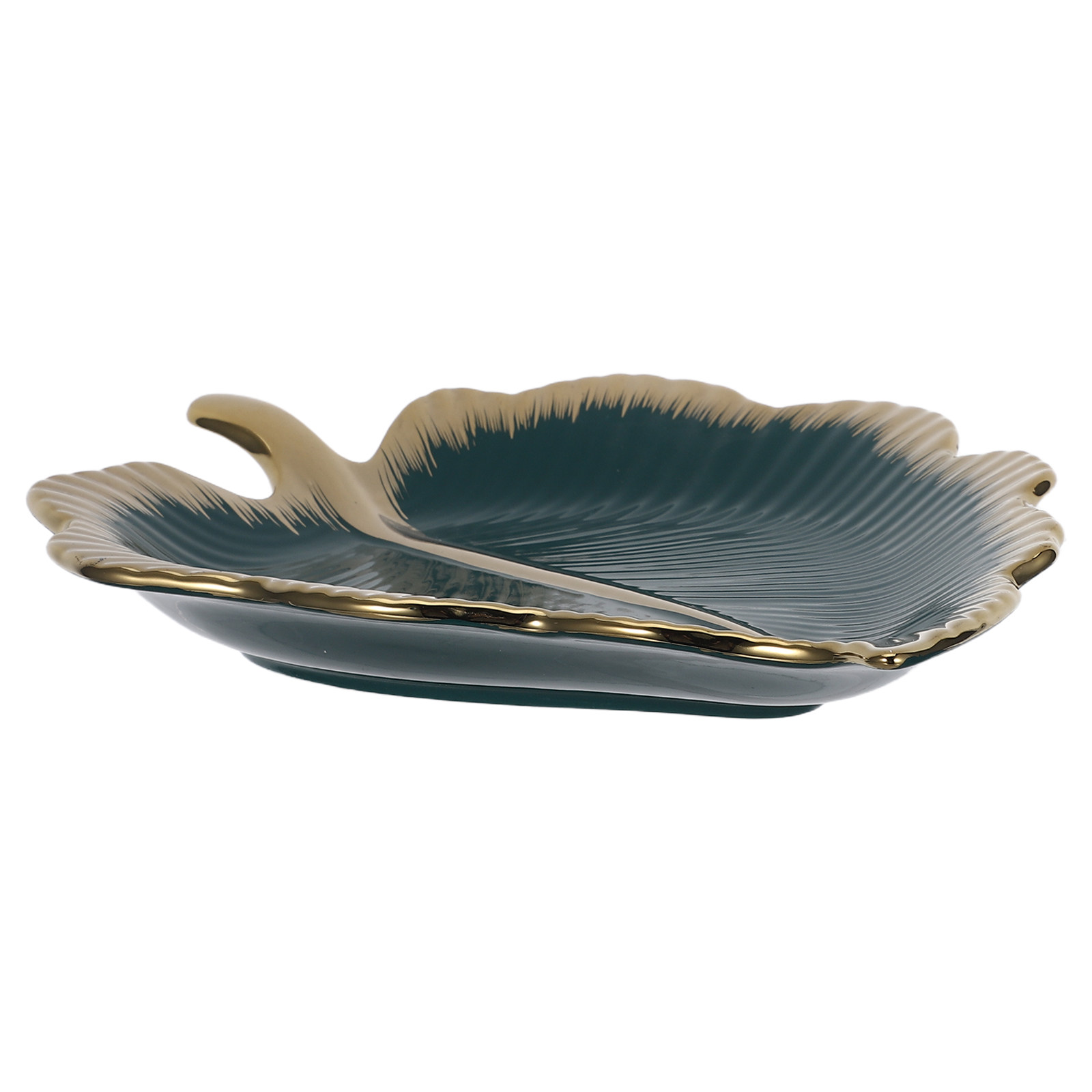 Ceramic Trinket Dish - Ceramic Leaf Dish Green Decorative Ring