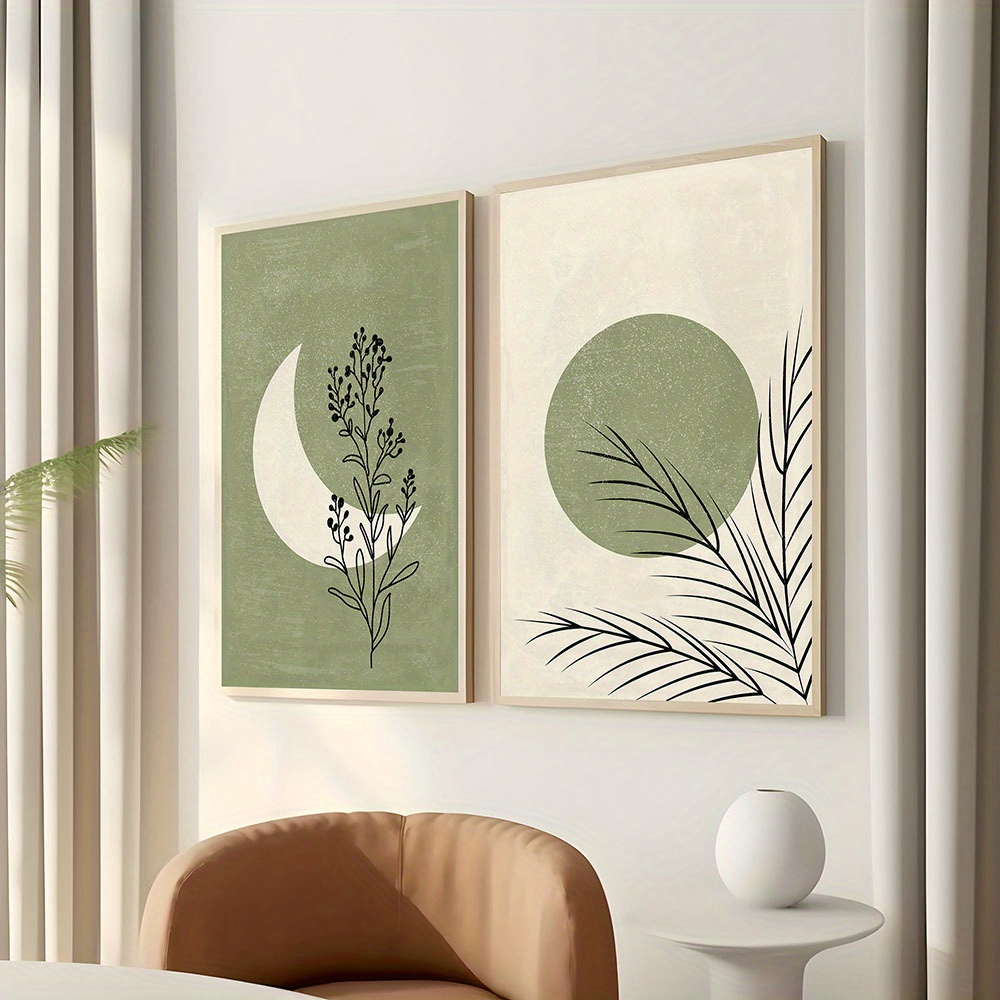 Home Decor Kit - 2pcs/set Bohemian Plant Moon Sun Canvas
