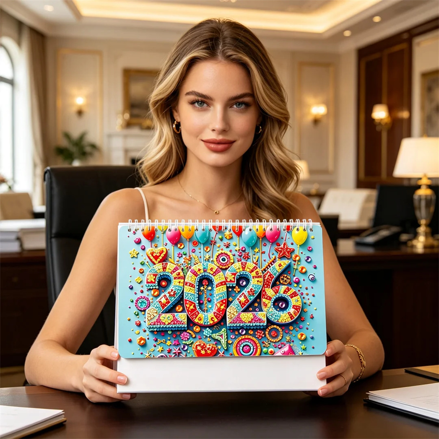 Home Decor Kit - 2026 desk Calendar Diamond Painting Kits