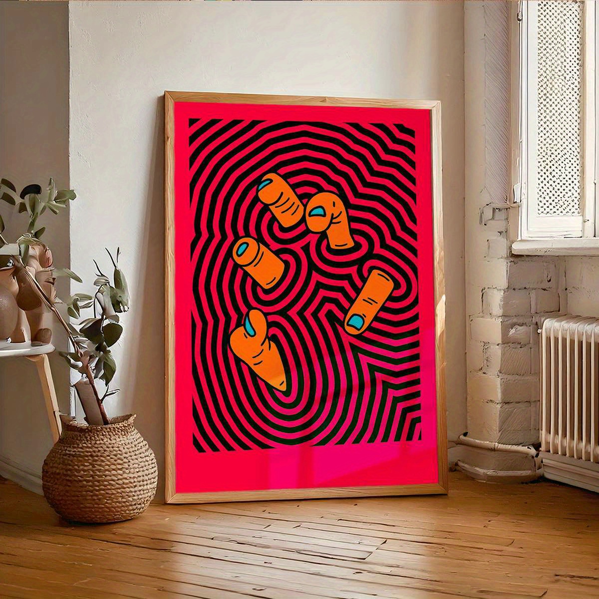 Home Decor Design Interior - Modern Abstract Finger Art Posters Unframed