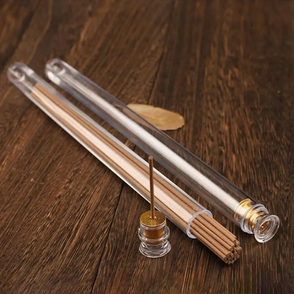 Incense Stick Holder - Acrylic Detachable Airtight Lid Incense Holder