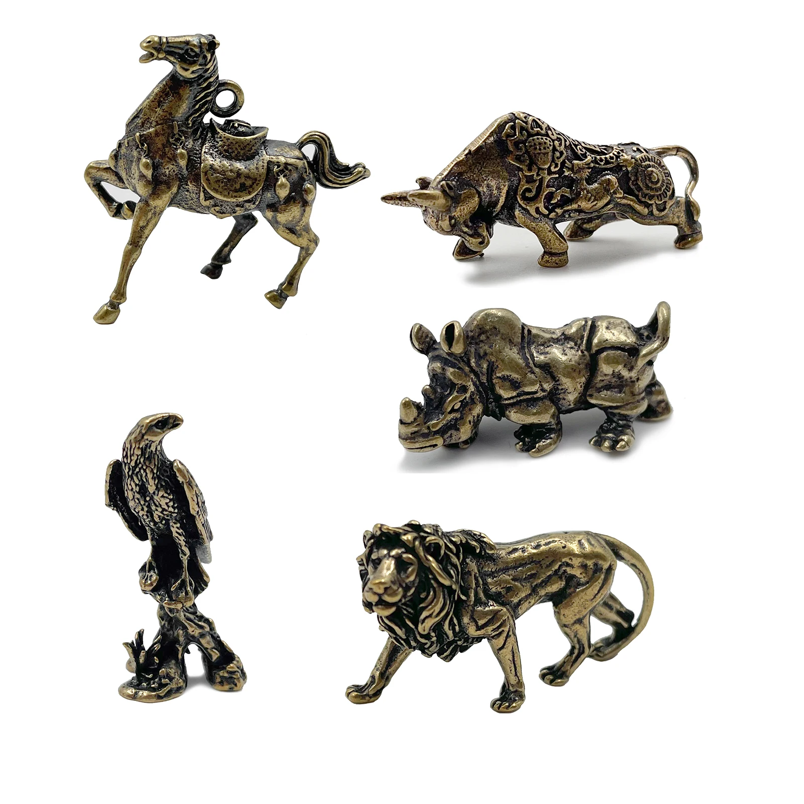 Home Decor Modern Organic - Vintage Copper Animals Eagle Lion King