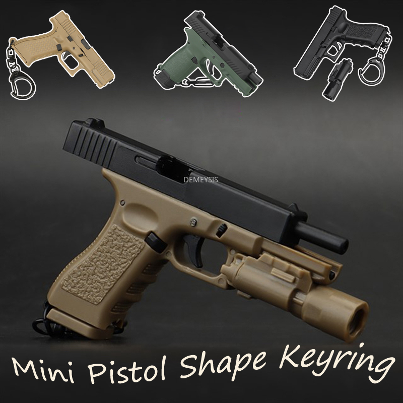 Home Decor Magazine - Realistic Mini Pistol Model Keychain Plastic