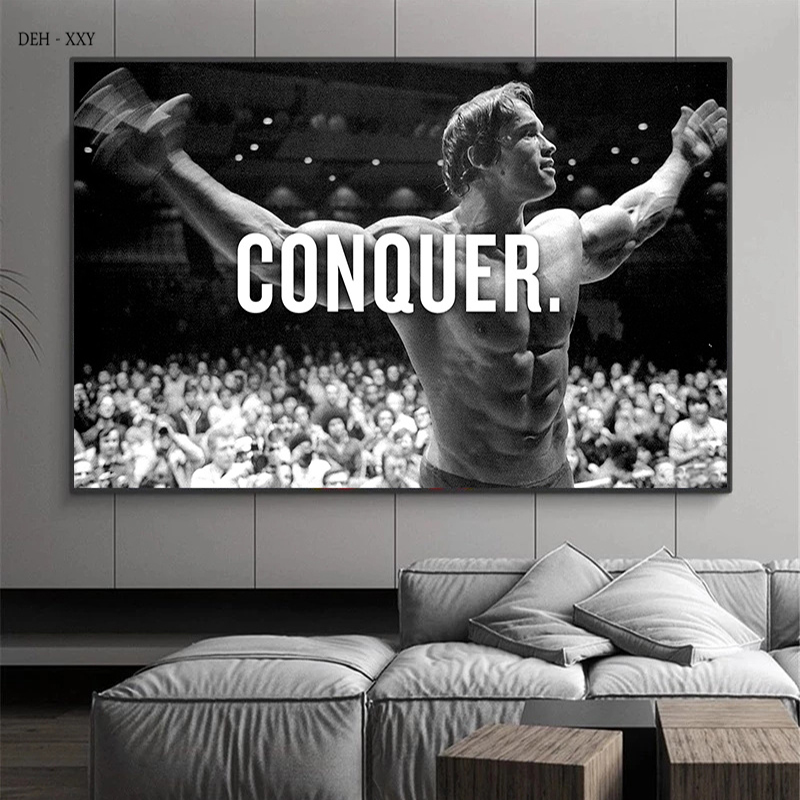 Home Decor Rustic - Arnold Schwarzenegger Fitness Posters and Prints