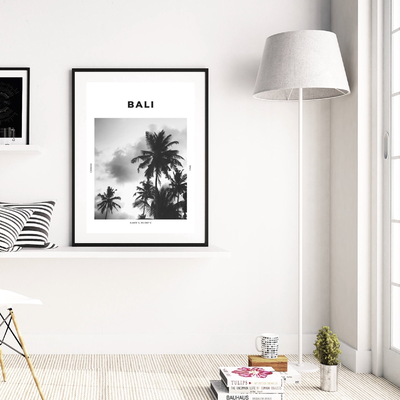 Bali Travel Print Black White  - огляд і ціна Home Decor Ubud