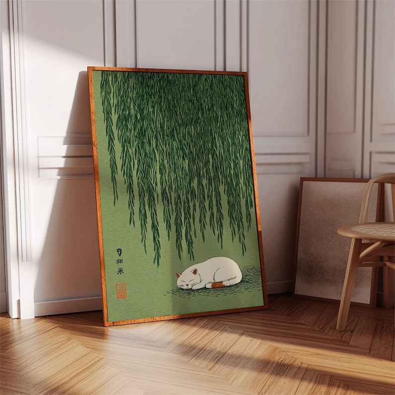 1pc Japanese Cat Under Willow  - огляд і ціна Home Decor Design Interior