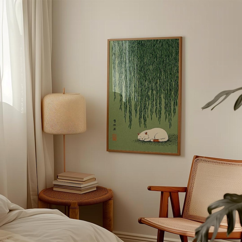 1pc Japanese Cat Under Willow  - огляд і ціна Home Decor Design Interior