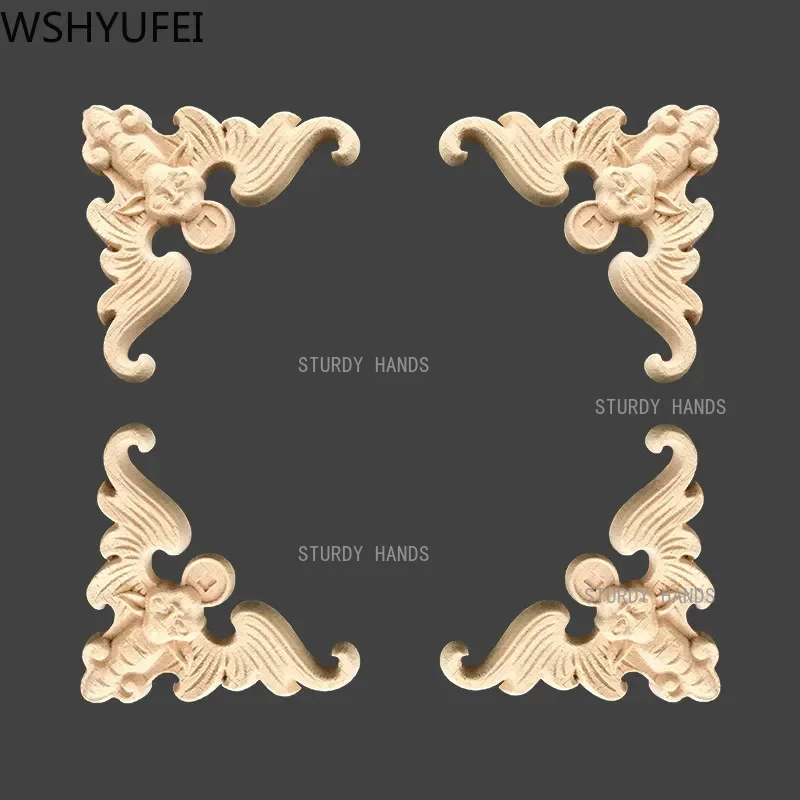 8pcs Floral Wood Carved Wooden - огляд і ціна Home Decor Modern Organic