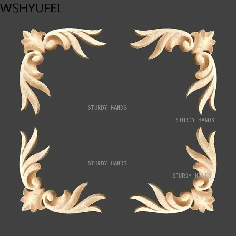 8pcs Floral Wood Carved Wooden - огляд і ціна Home Decor Modern Organic