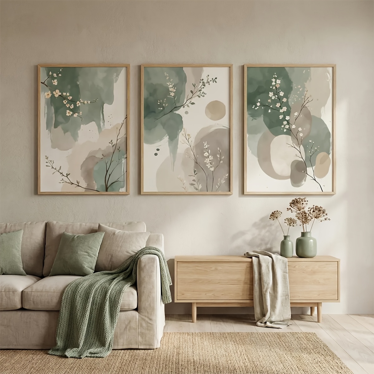 3pcs Japanese-Style Plant Canv - огляд і ціна Home Decor Unique Items