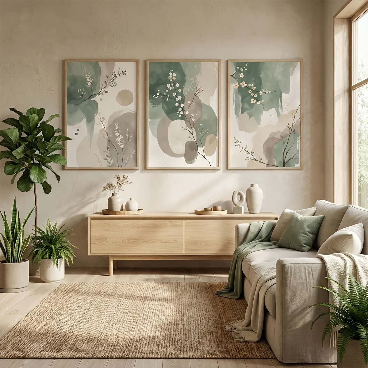 3pcs Japanese-Style Plant Canv - огляд і ціна Home Decor Unique Items