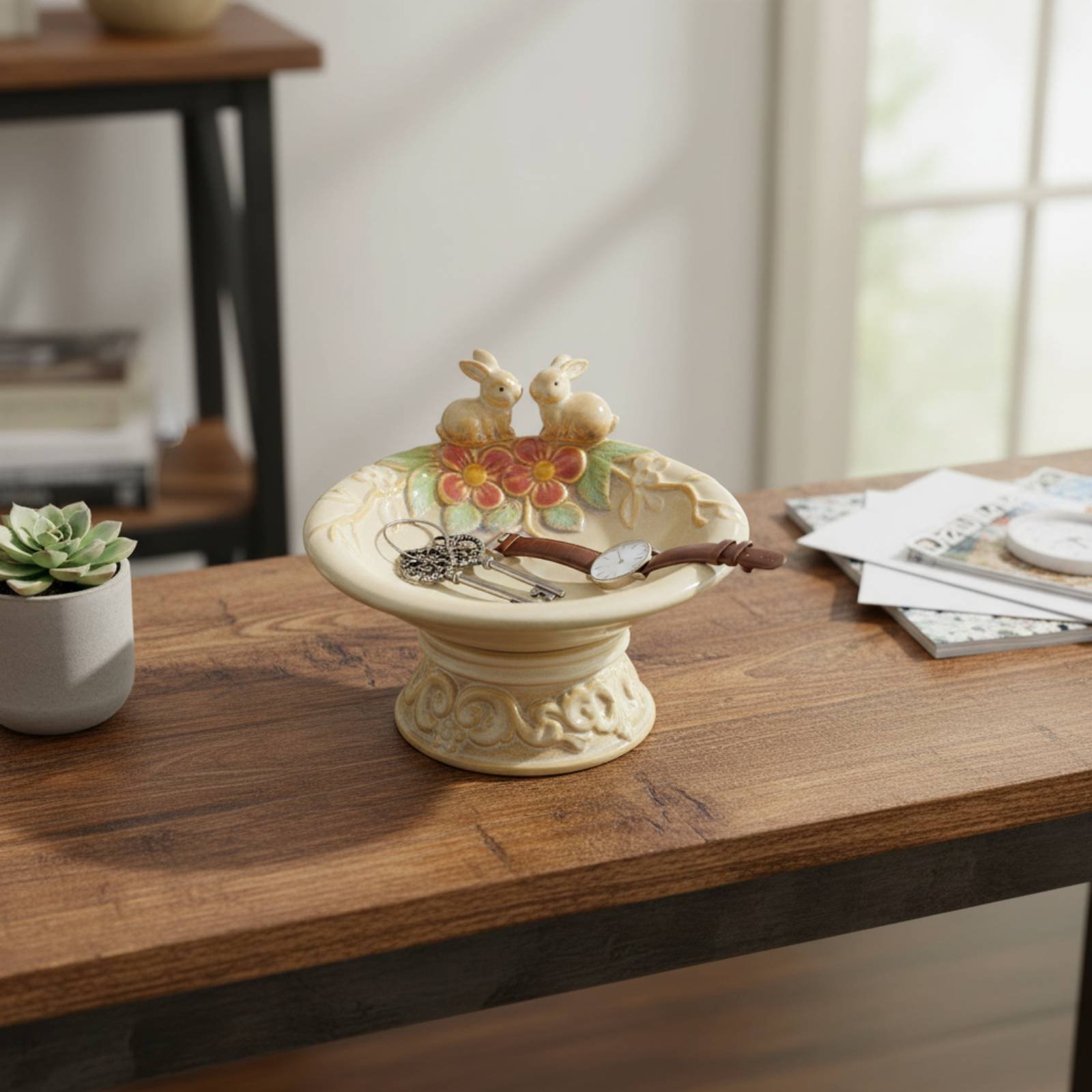 Pedestal Avian Trinket Tray Mu - огляд і ціна Ceramic Trinket Dish