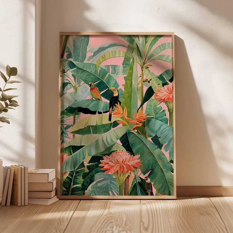 1pc Retro Tropical Canvas Post - огляд і ціна Home Decor Design Interior
