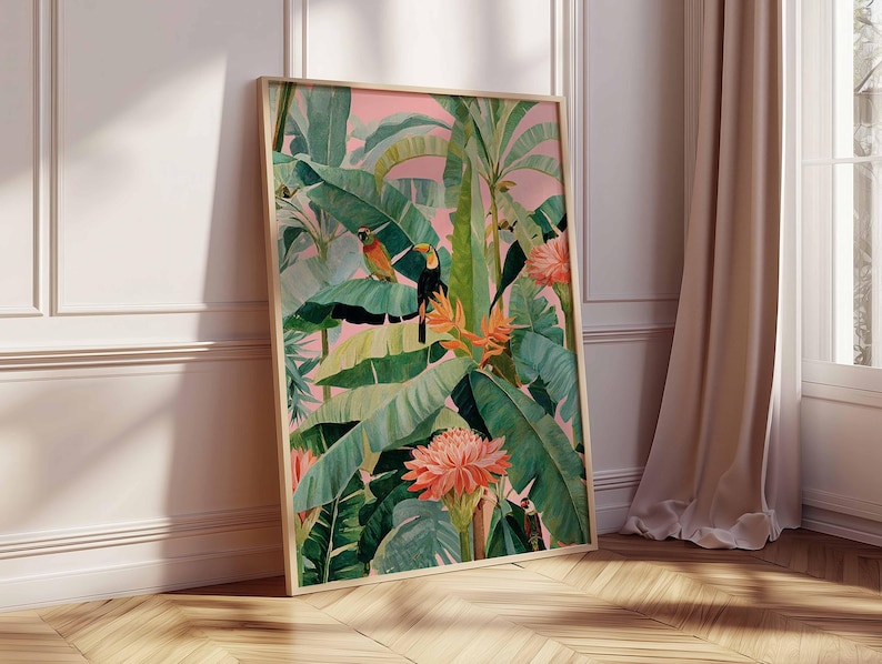 1pc Retro Tropical Canvas Post - огляд і ціна Home Decor Design Interior