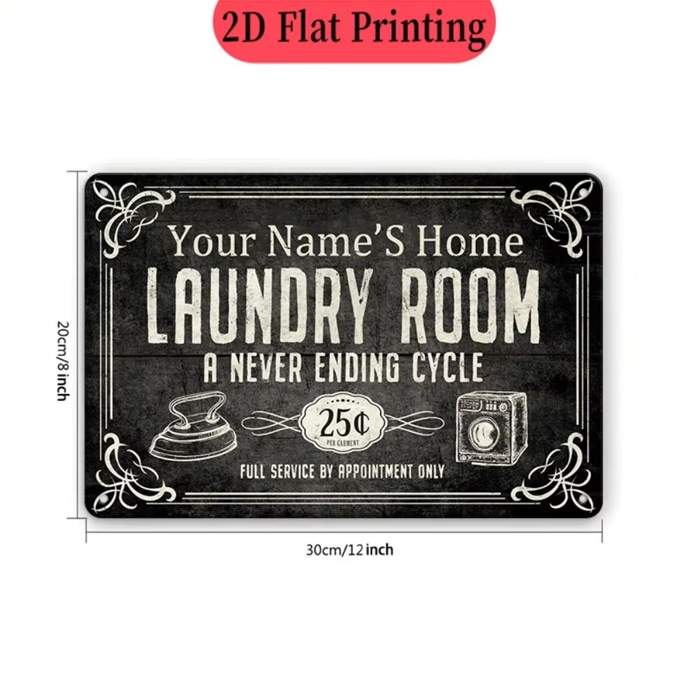 Custom Name Laundry Sign, Endl - огляд і ціна Home Decor Names