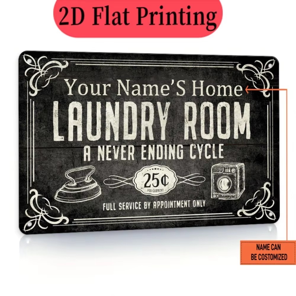 Custom Name Laundry Sign, Endl - огляд і ціна Home Decor Names