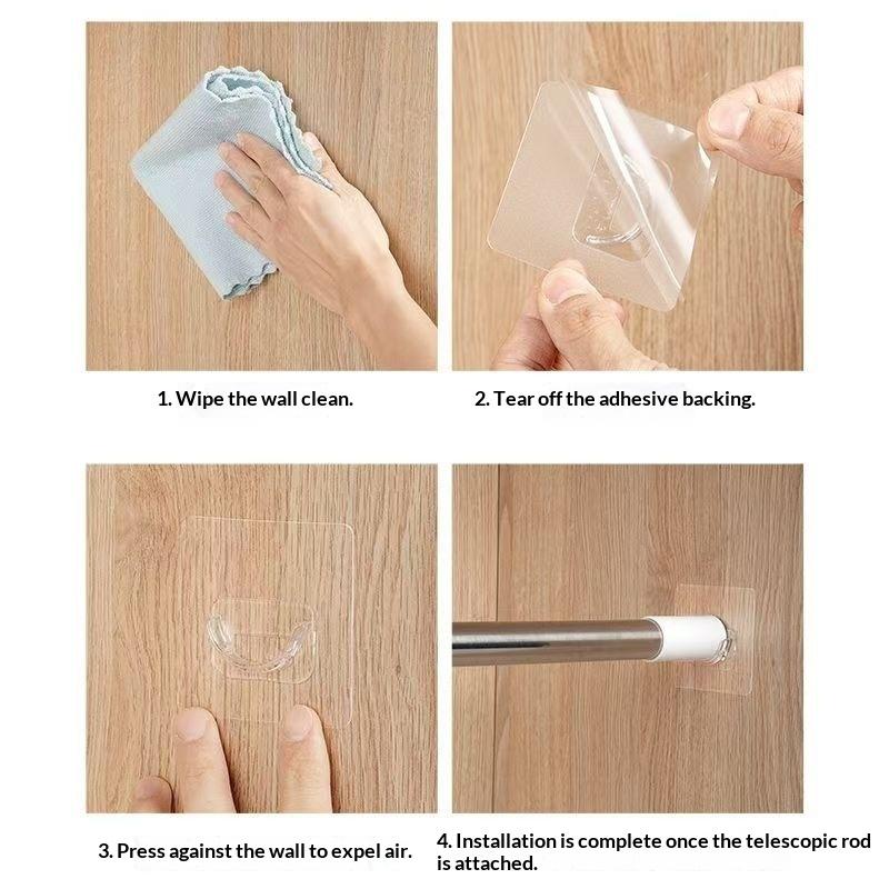 No Drill Transparent Self Adhe - огляд і ціна Home Decor Curtains