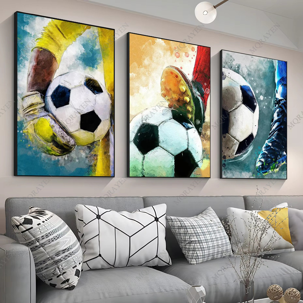 Watercolor Football Posters Pr - огляд і ціна Watercolor Poster Print