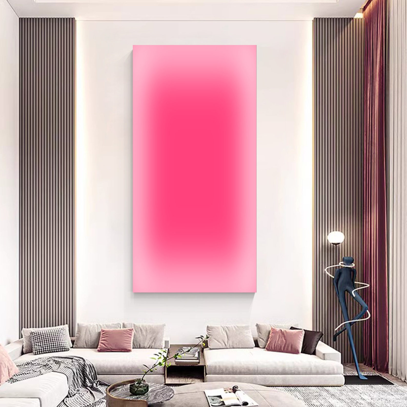 Abstract Pink Ombre Art Neon G - огляд і ціна Home Decor Design Interior