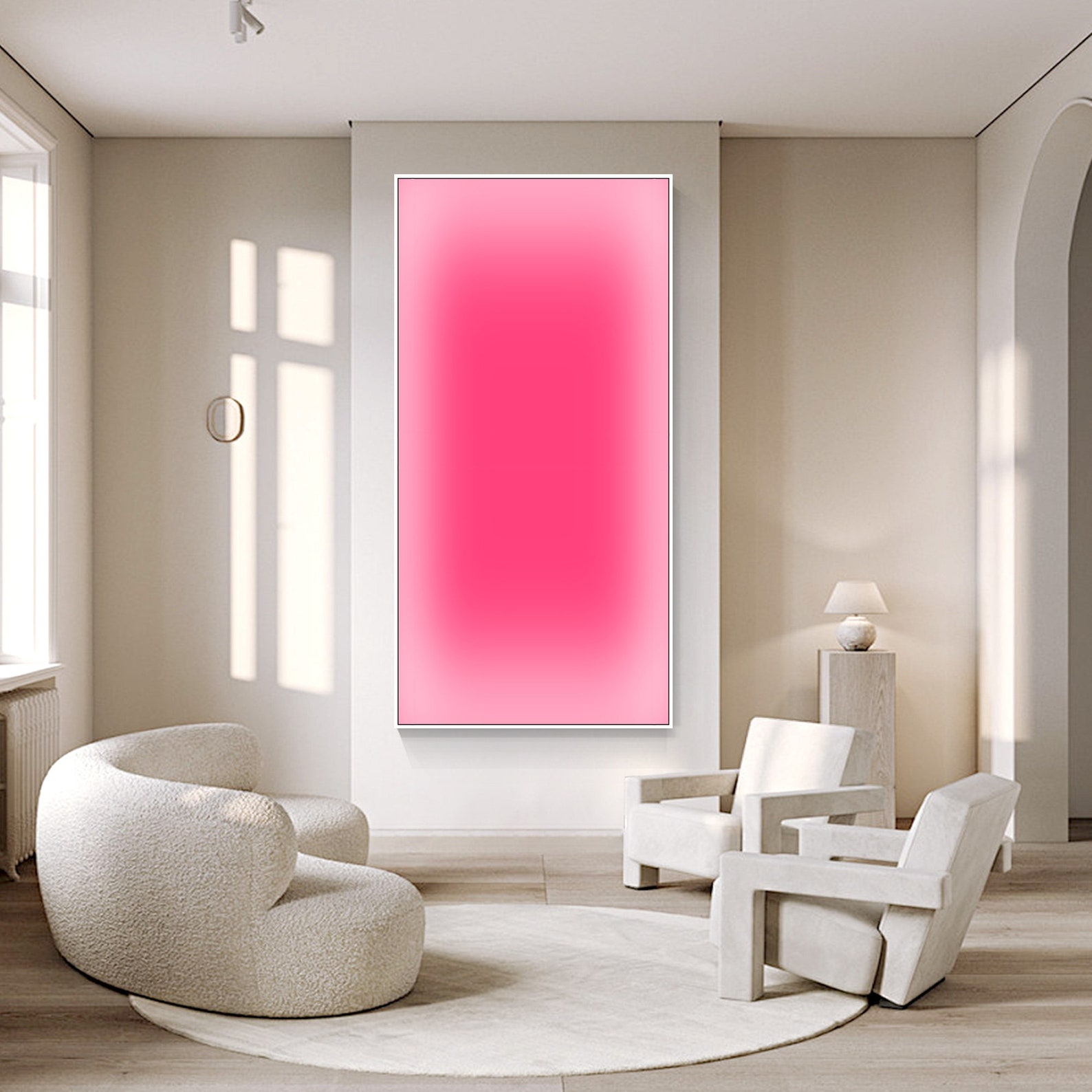 Abstract Pink Ombre Art Neon G - огляд і ціна Home Decor Design Interior