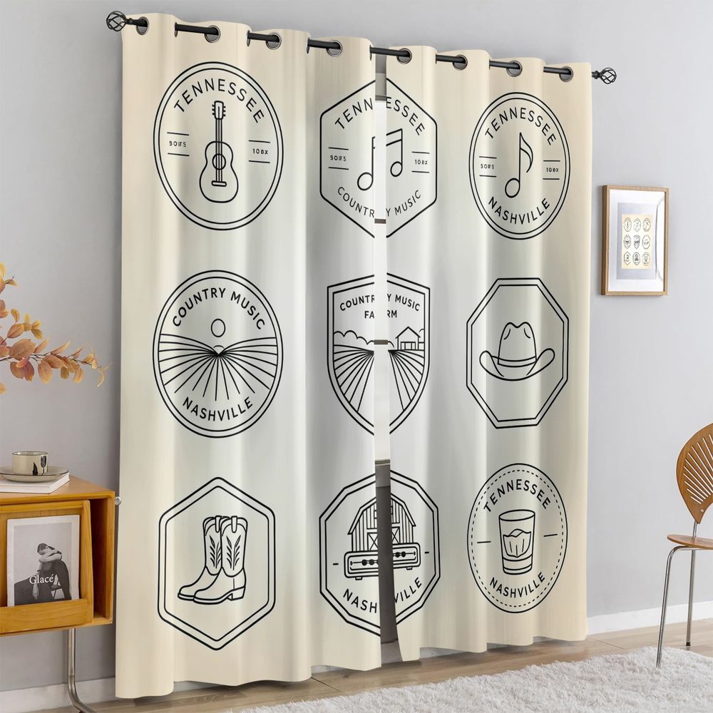Tennessee Country Music Theme  - огляд і ціна Home Decor Curtains