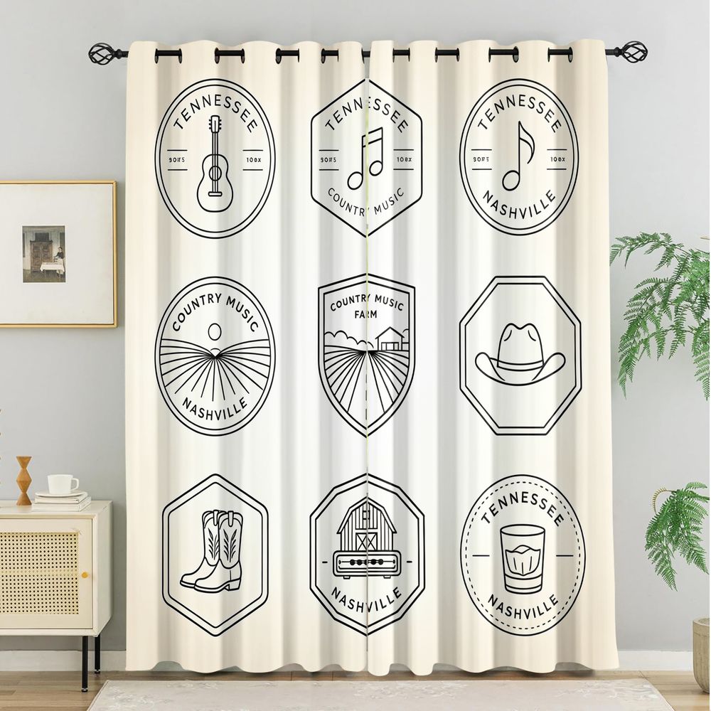 Tennessee Country Music Theme  - огляд і ціна Home Decor Curtains