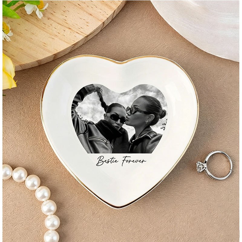 Personalised Bestie Photo Trin - огляд і ціна Ceramic Trinket Dish
