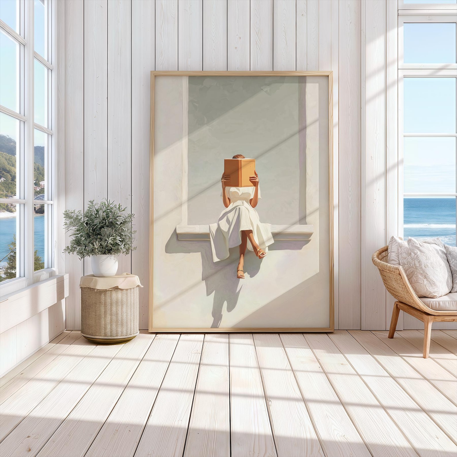 Modern Abstract Woman Reading  - огляд і ціна Home Decor Design Interior