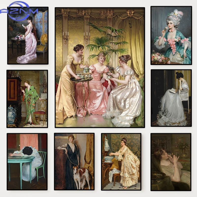The Renaissance Women Portrait - огляд і ціна Watercolor Poster Print