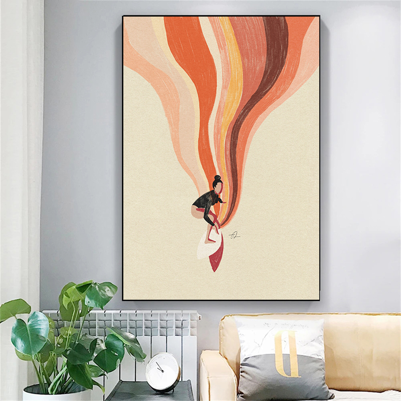 Nordic Minimalistic Art Surfin - огляд і ціна Home Decor Design Interior