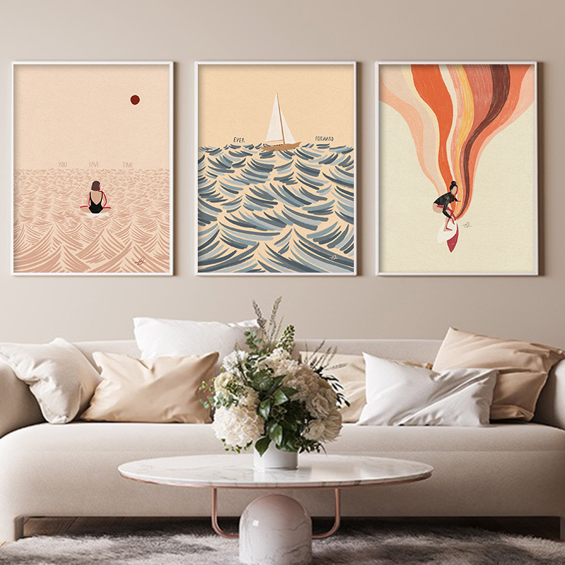 Nordic Minimalistic Art Surfin - огляд і ціна Home Decor Design Interior