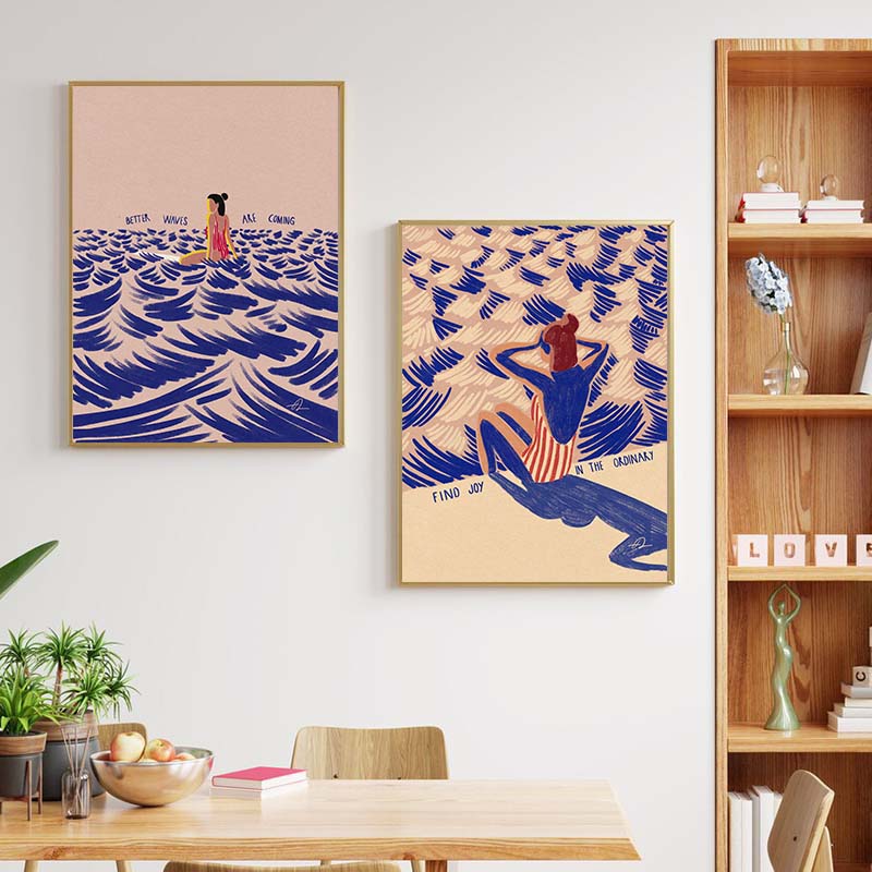 Nordic Minimalistic Art Surfin - огляд і ціна Home Decor Design Interior