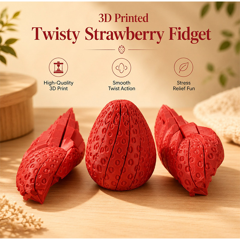 Twisted Strawberry Egg 3d Prin - огляд і ціна Home Decor Modern Organic