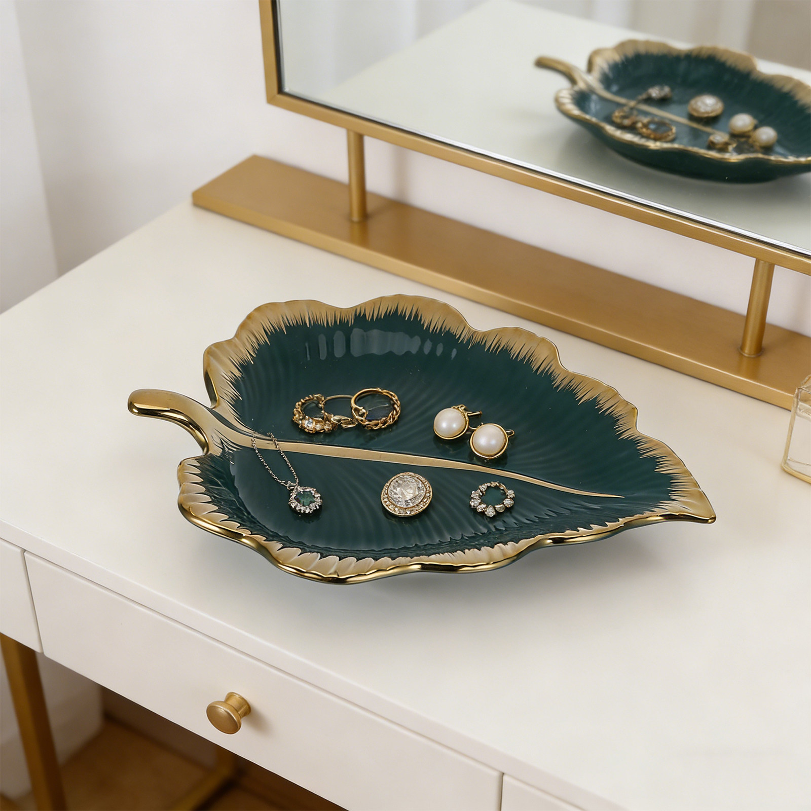 Ceramic Leaf Dish Green Decora - огляд і ціна Ceramic Trinket Dish