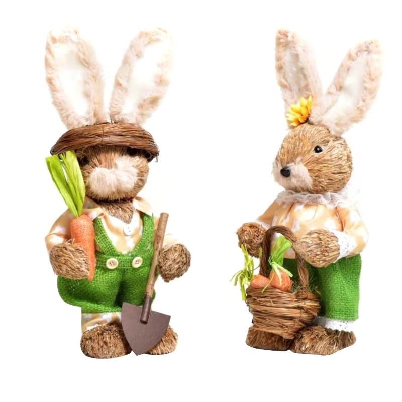 Straw Rabbit Bunny Decorations - огляд і ціна Home Decor Modern Organic