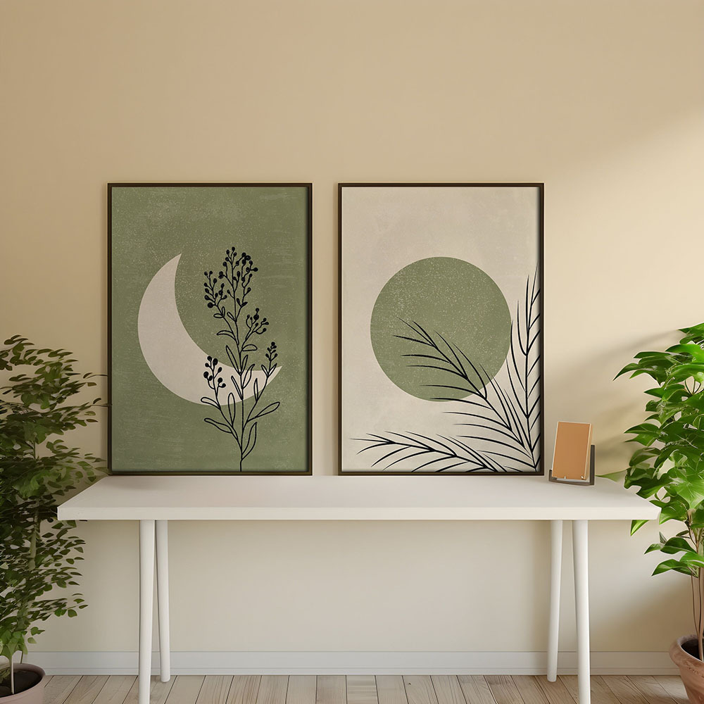 2pcs/set Bohemian Plant Moon S - огляд і ціна Home Decor Kit