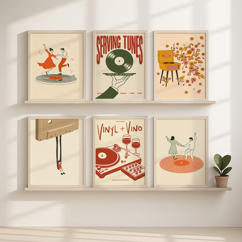 1pc Vintage Music Canvas Poste - огляд і ціна Home Decor Design Interior