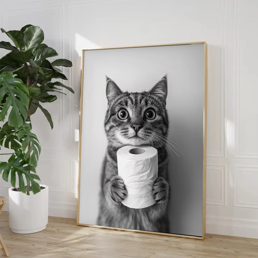 Highland Cow Otter Cat  Raccoo - огляд і ціна Watercolor Poster Print