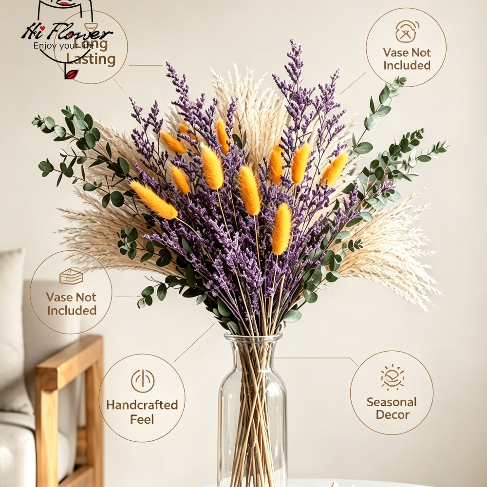 Natural Dried Flowers Pampas G - огляд і ціна Dried Flower Bouquet