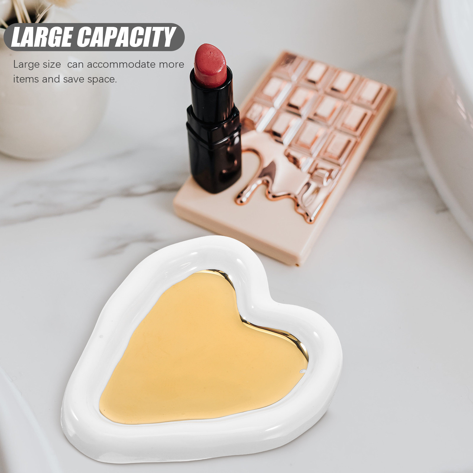 Heart Shaped Jewelry Tray Dish - огляд і ціна Ceramic Trinket Dish