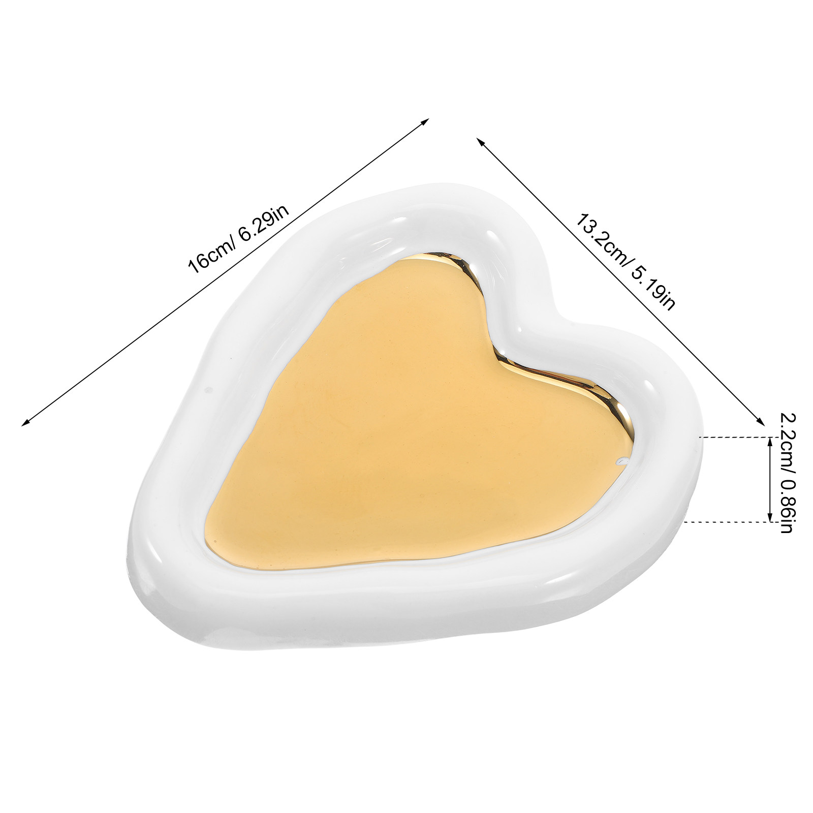 Heart Shaped Jewelry Tray Dish - огляд і ціна Ceramic Trinket Dish