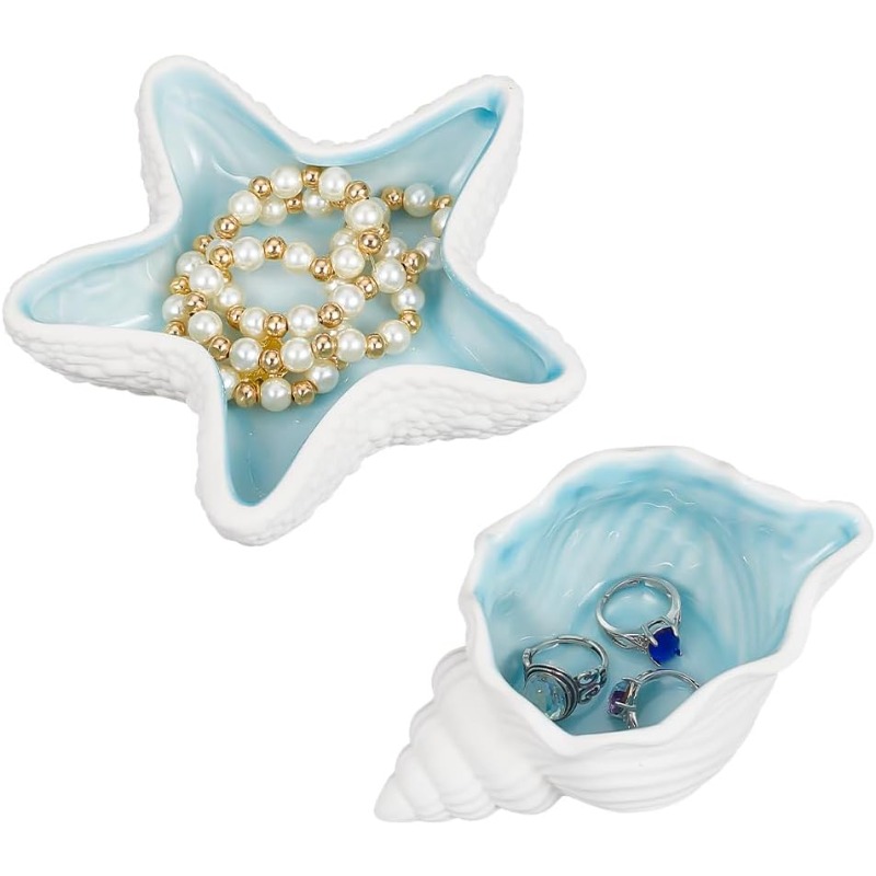 2 Pcs Ceramic Jewelry Tray Con - огляд і ціна Ceramic Trinket Dish