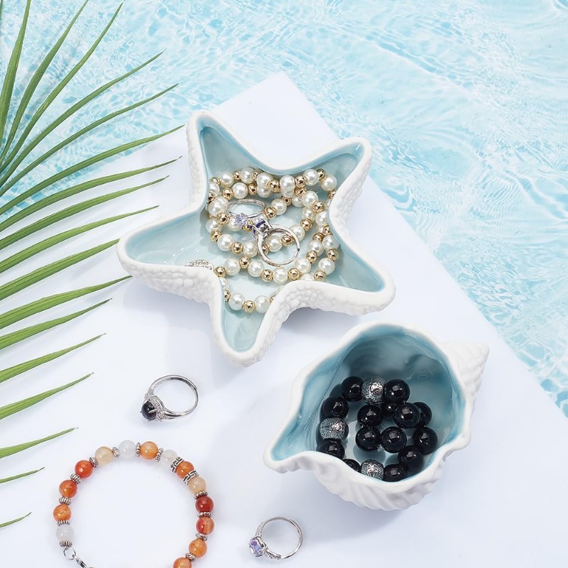 2 Pcs Ceramic Jewelry Tray Con - огляд і ціна Ceramic Trinket Dish