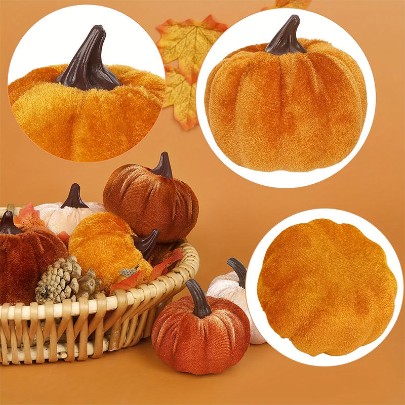 16pcs Simulated Velvet Pumpkin - огляд і ціна Home Decor Modern Organic