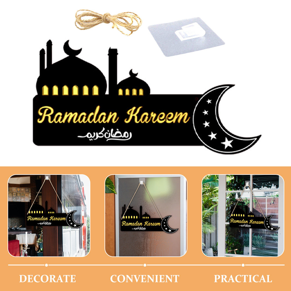 Eid Ramadan Wooden Hanging Pla - огляд і ціна Home Decor Ramadan