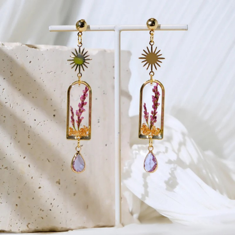 Unique Purple Lavender Earring - огляд і ціна Dried Flower Bouquet
